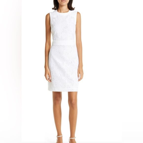 Judith & Charles NWT Sienna Sheath Sleeveless Dress Off-White Size 12 - Picture 8 of 16